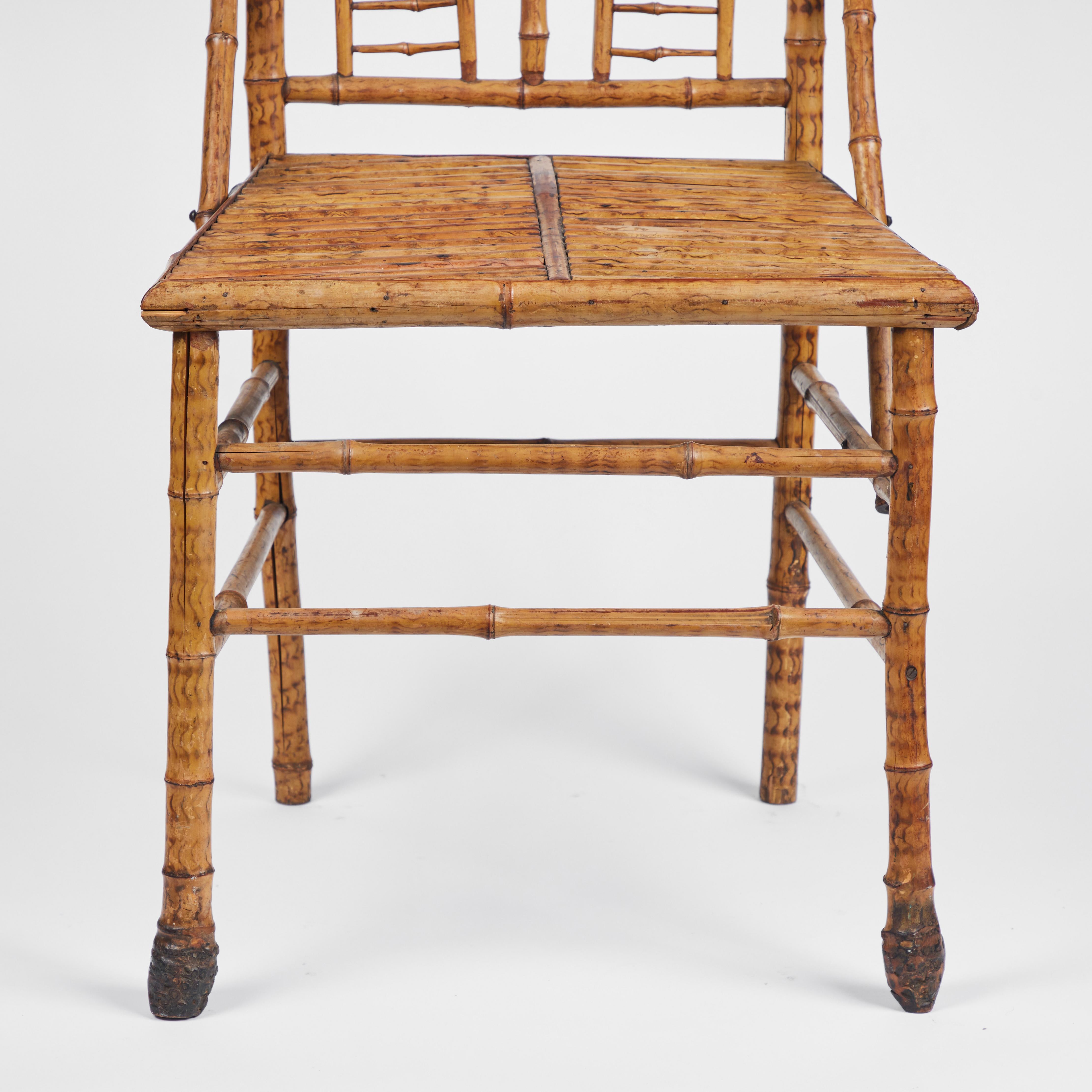 Antique English Bamboo Side Chair, C. 1890 3