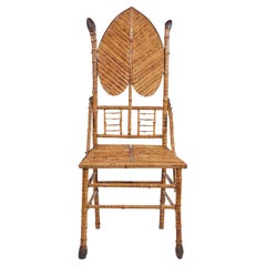 Antique English Bamboo Side Chair, C. 1890