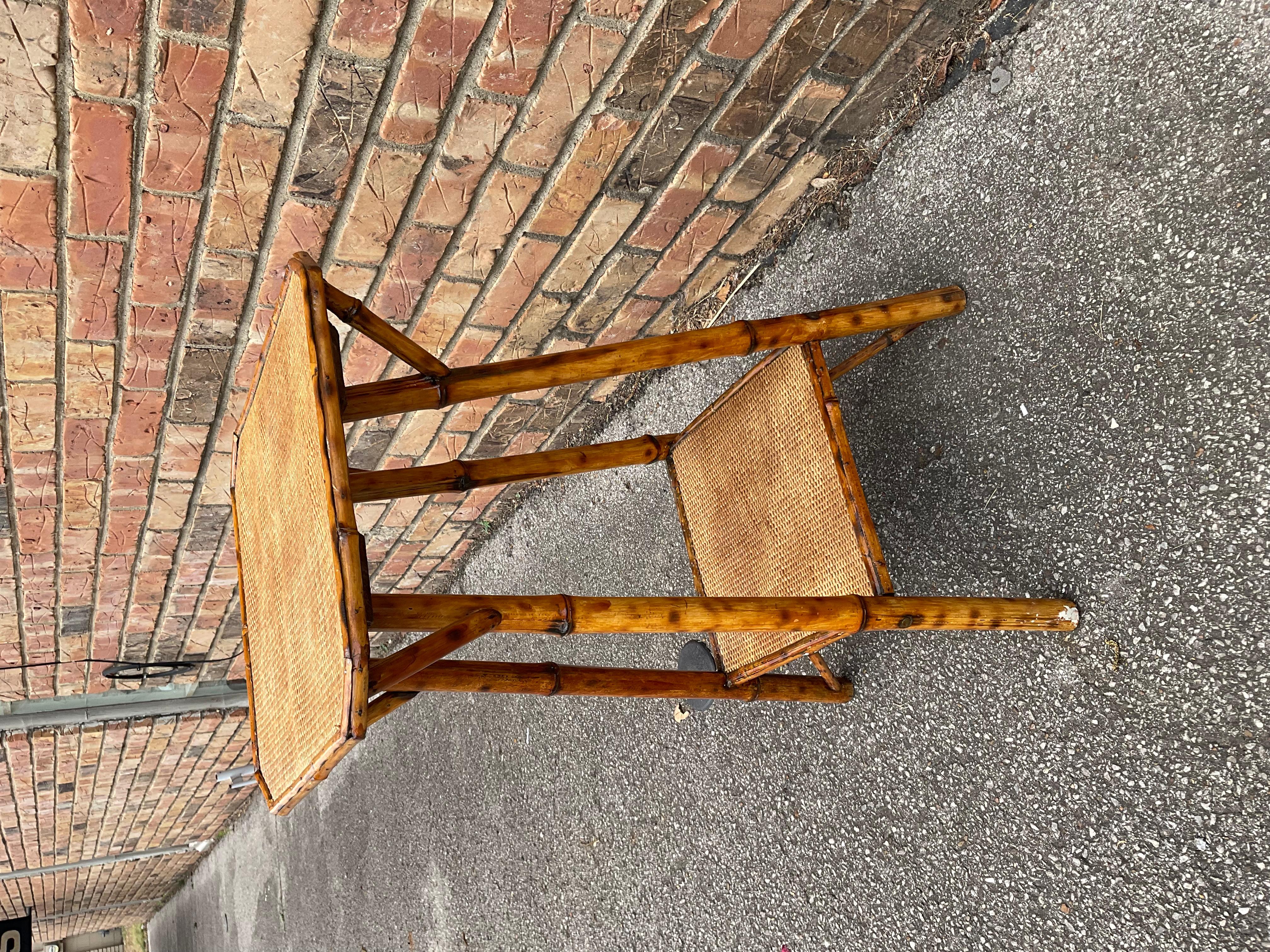 Antique English Bamboo Table In Good Condition For Sale In Nashville, TN