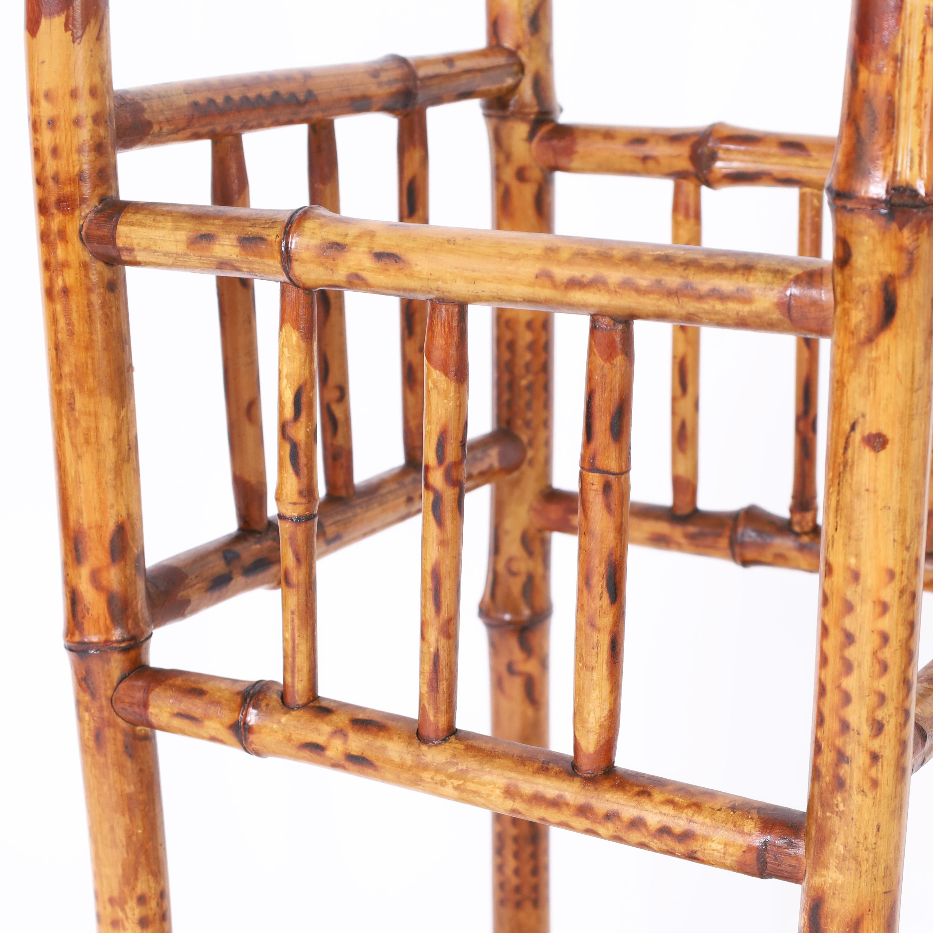 19th Century Antique English Bamboo Umbrella Stand For Sale