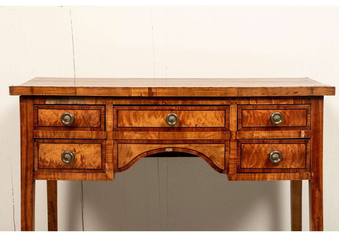 Inlay Antique English Banded Brandy Console Server for Restoration For Sale