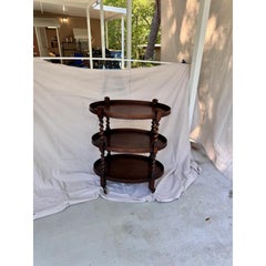 Antique English Barley Twist Bar Cart