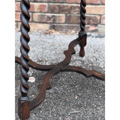 Antique English Barley Twist Side Table