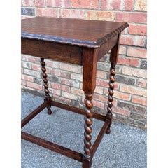 Antique English Barley Twist Side Table