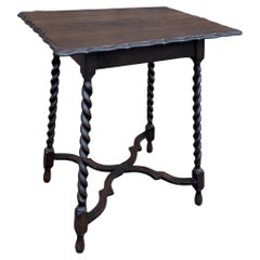 Antique English Barley Twist Side Table