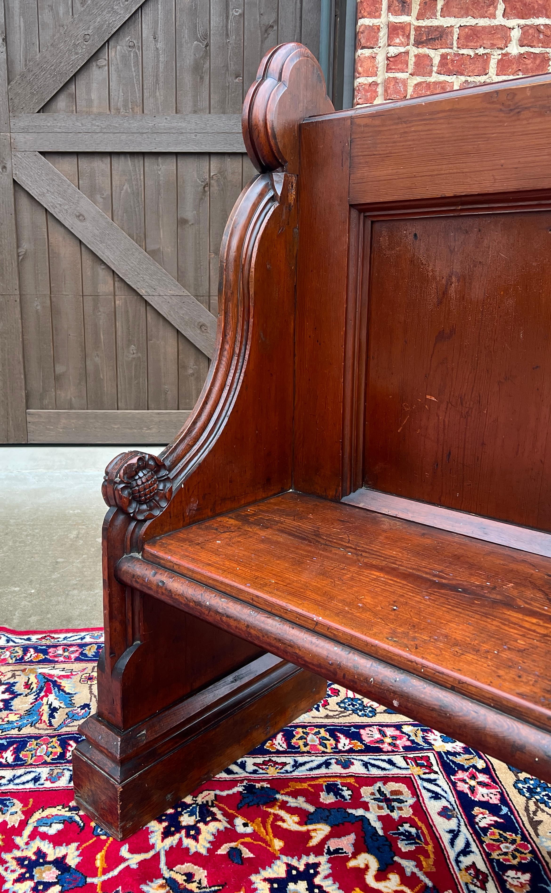 Antica sedia da panca inglese Church's Pew Meditation Bench Oak C.C. 9