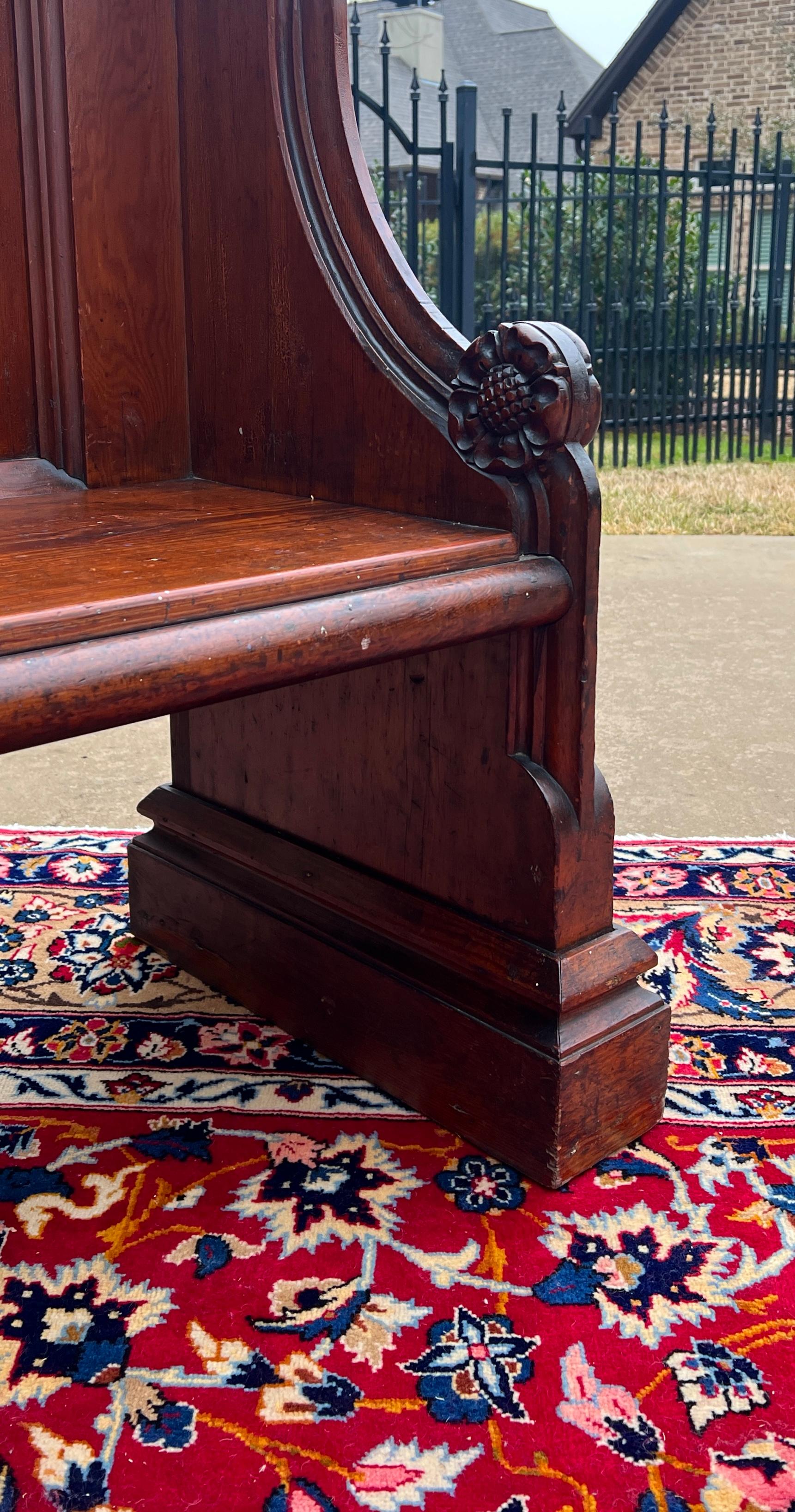 Antica sedia da panca inglese Church's Pew Meditation Bench Oak C.C. 11