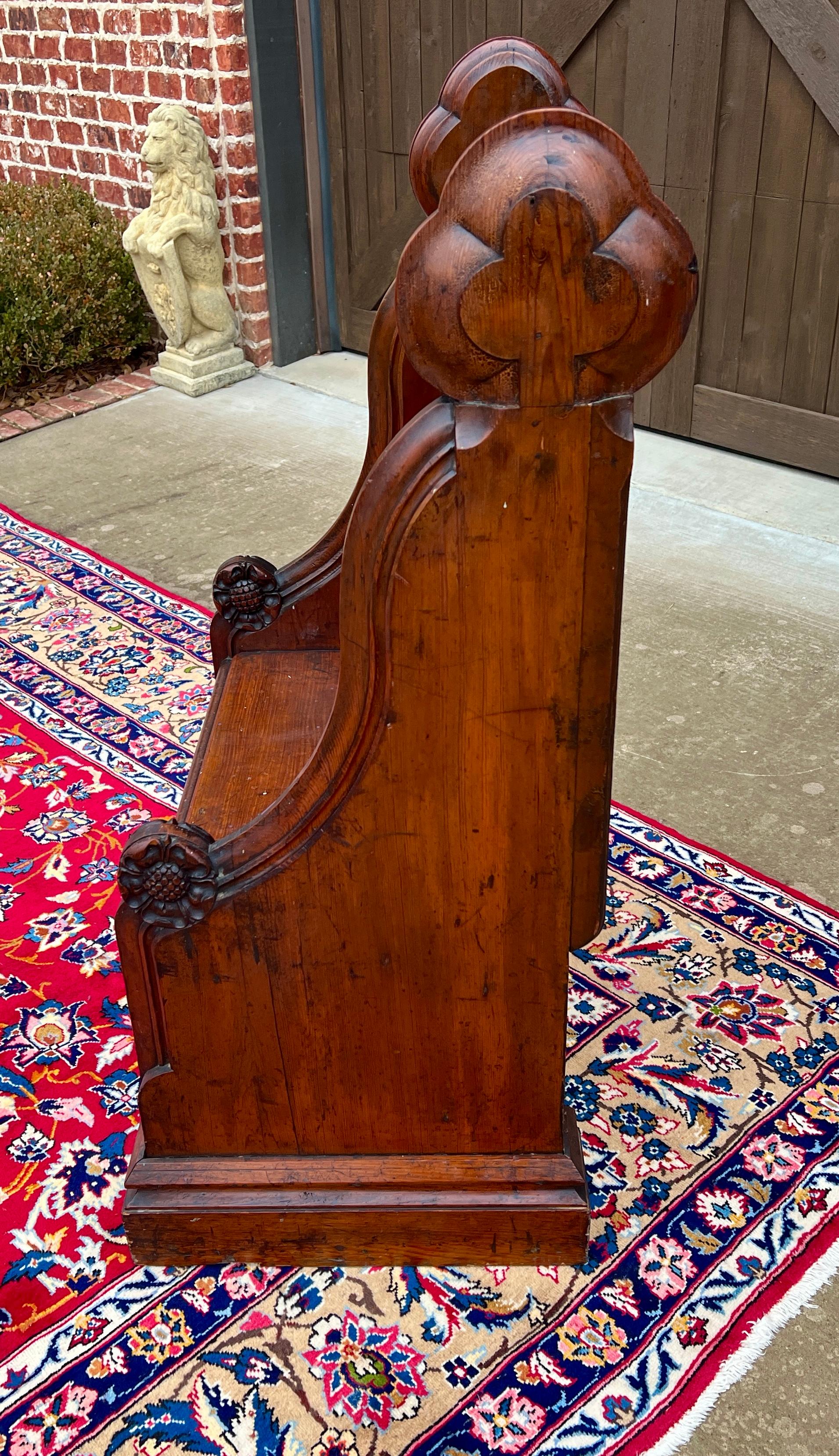 Quercia Antica sedia da panca inglese Church's Pew Meditation Bench Oak C.C.