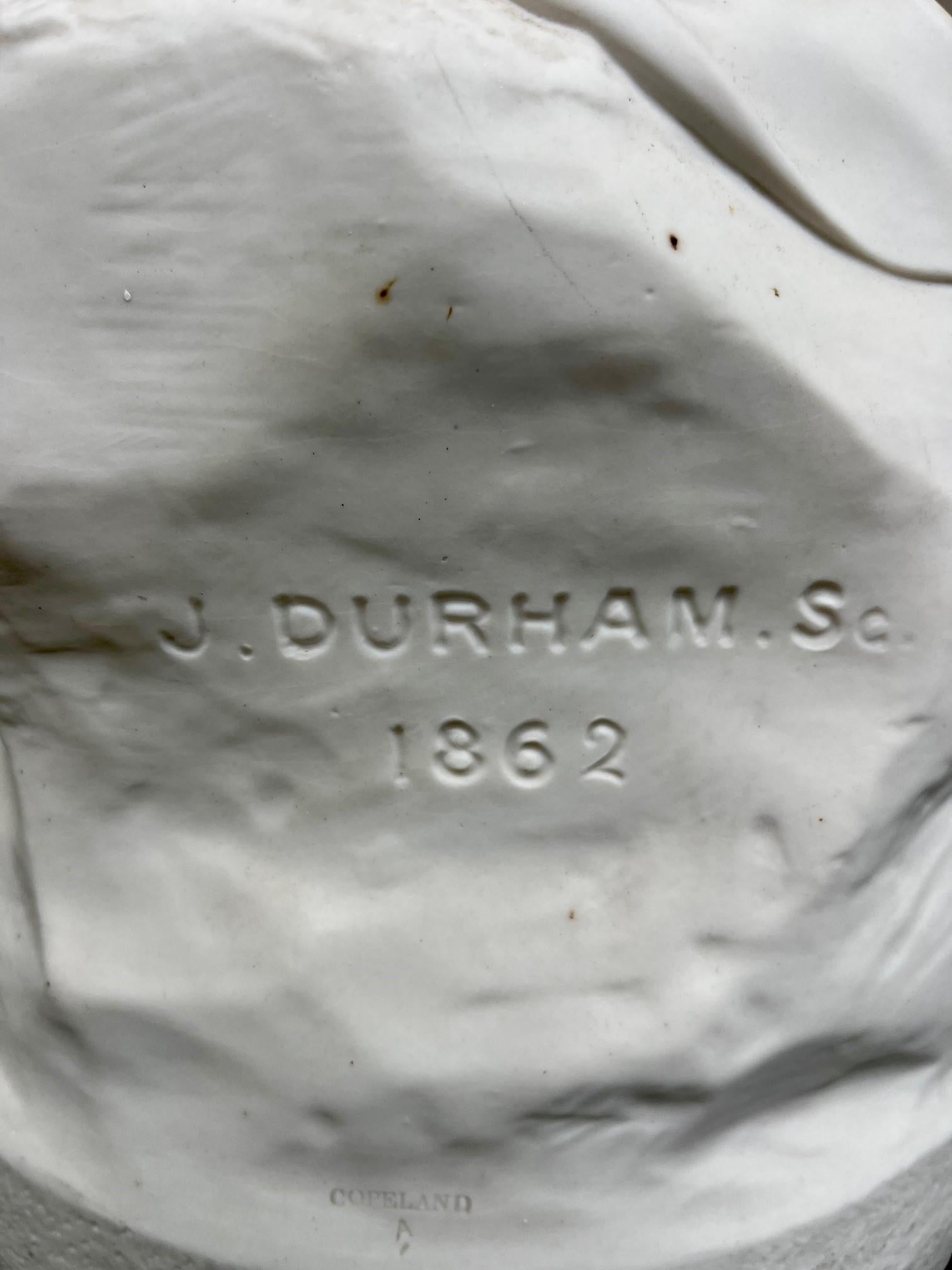 Antike englische Biskuitskulptur, signiert J. Durham 1814-1877. im Angebot 3