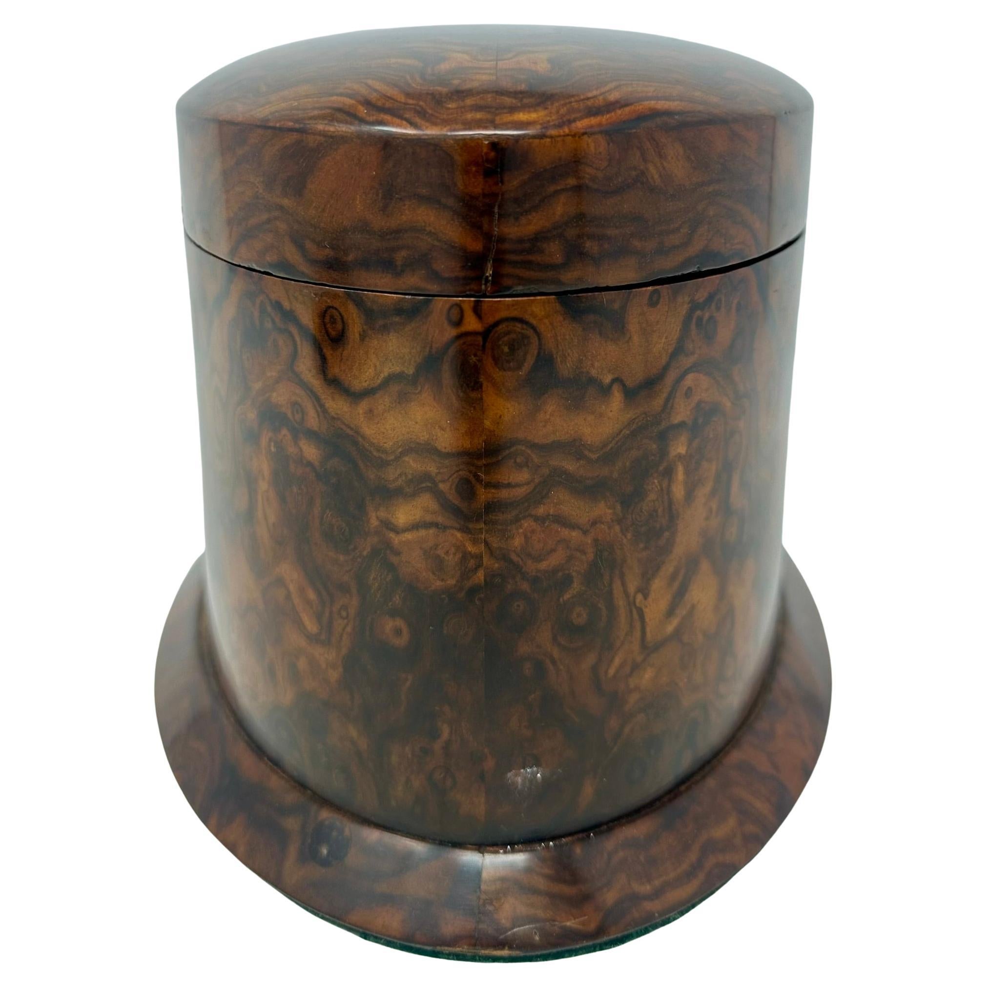 Antique English Black Walnut Cigar Caddy with Cover, Circa 1880-1890. 1