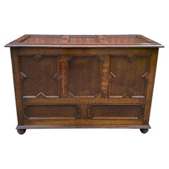 Antike englische Decke Box Chest Trunk Coffer Storage Chest Jacobean Tudor Oak