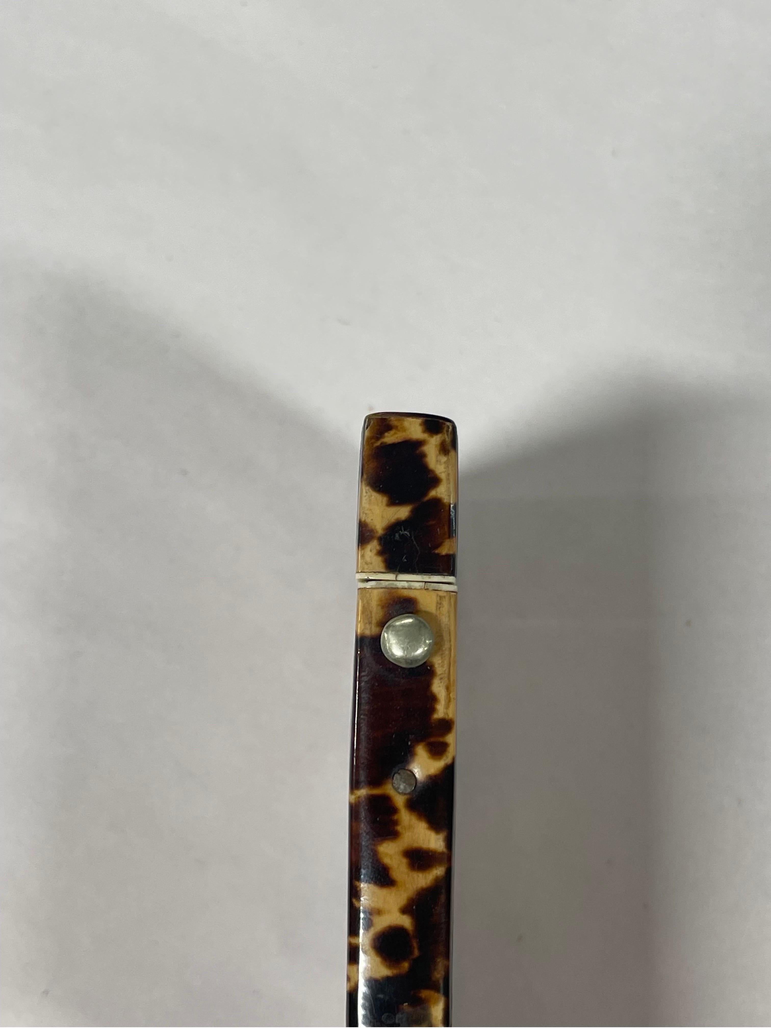 Antique English Blonde Tortoiseshell Hinged Card Holder 5