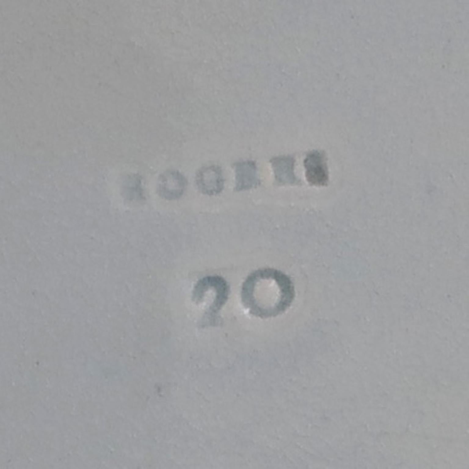Antiguo plato inglés de loza azul y blanca con transferencia de Chinoiserie Alfarería