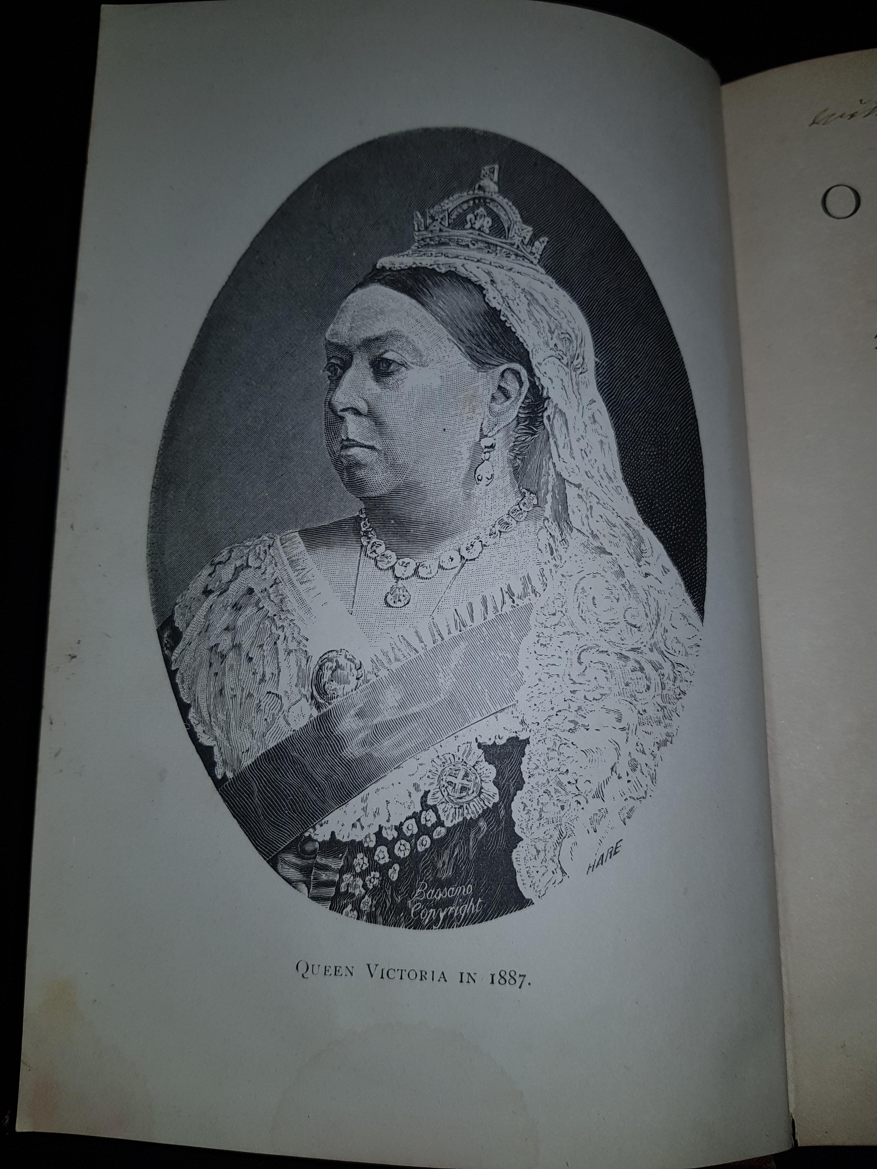 Early Victorian Antique English book Our Queen '1887' For Sale