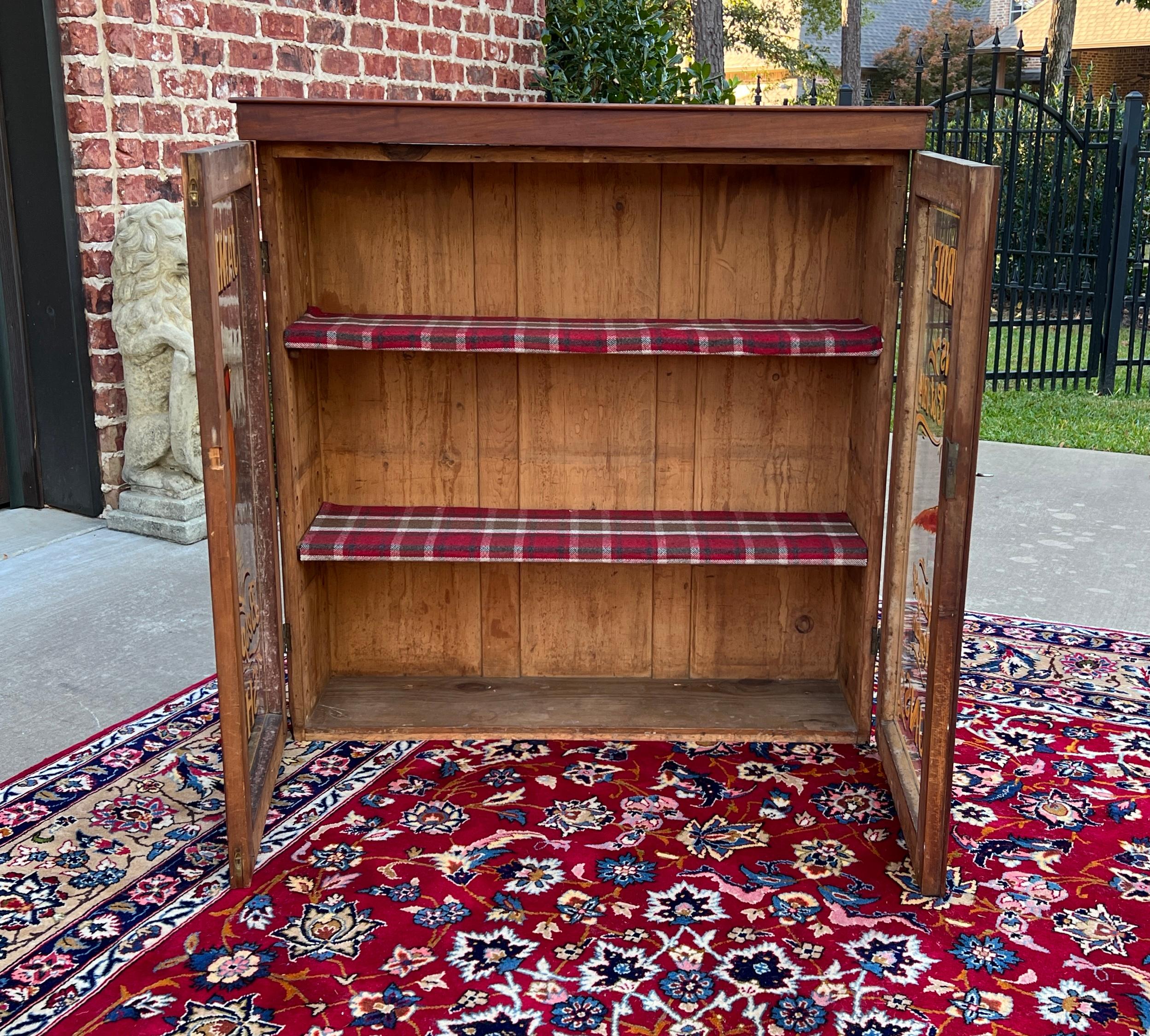 Antique English Bookcase Bookshelf Display Cabinet Mahogany Purdey Guns c.1900s 6