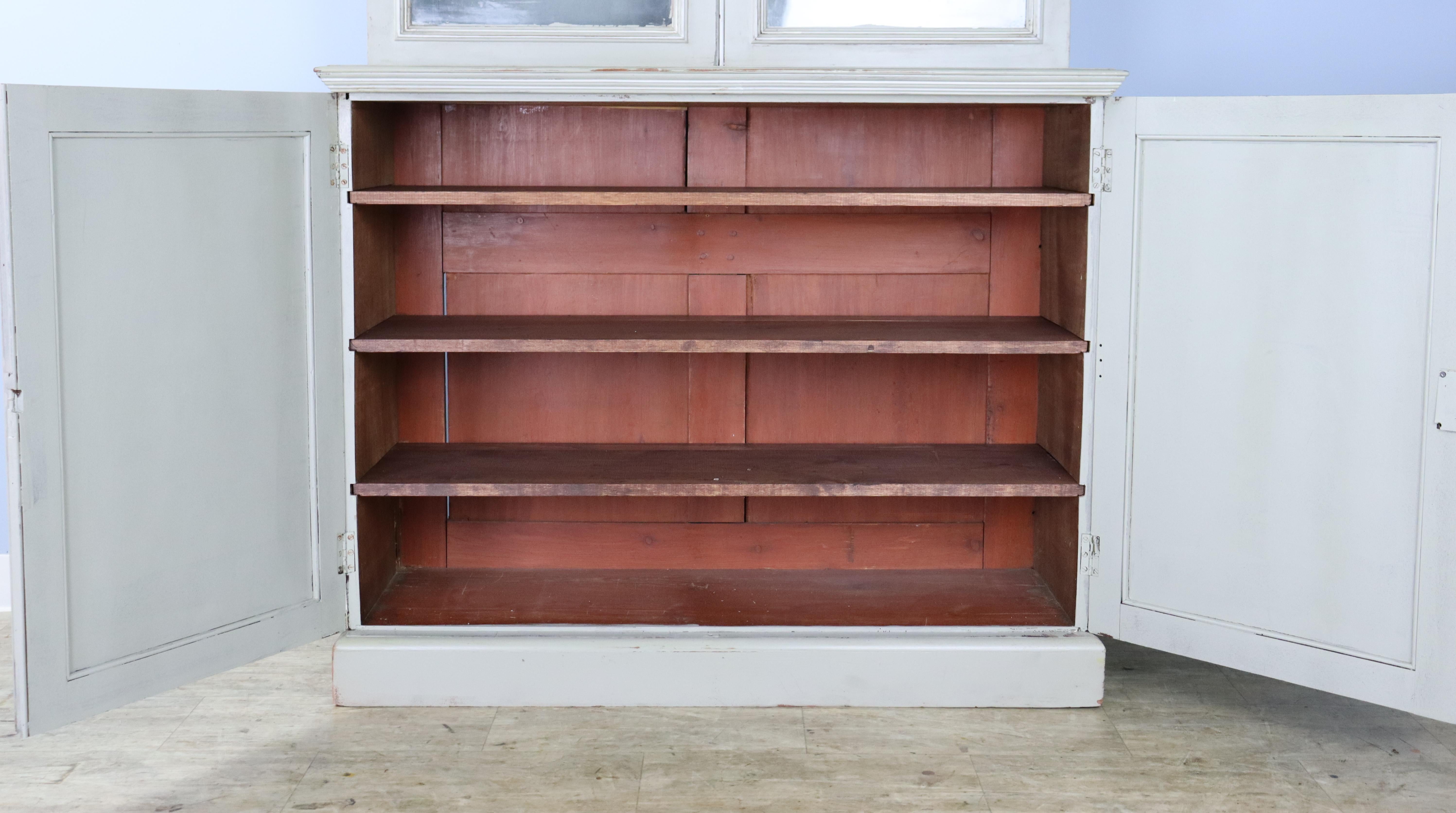Antique English Bookcase, Newly Painted in the Regency Style For Sale 5