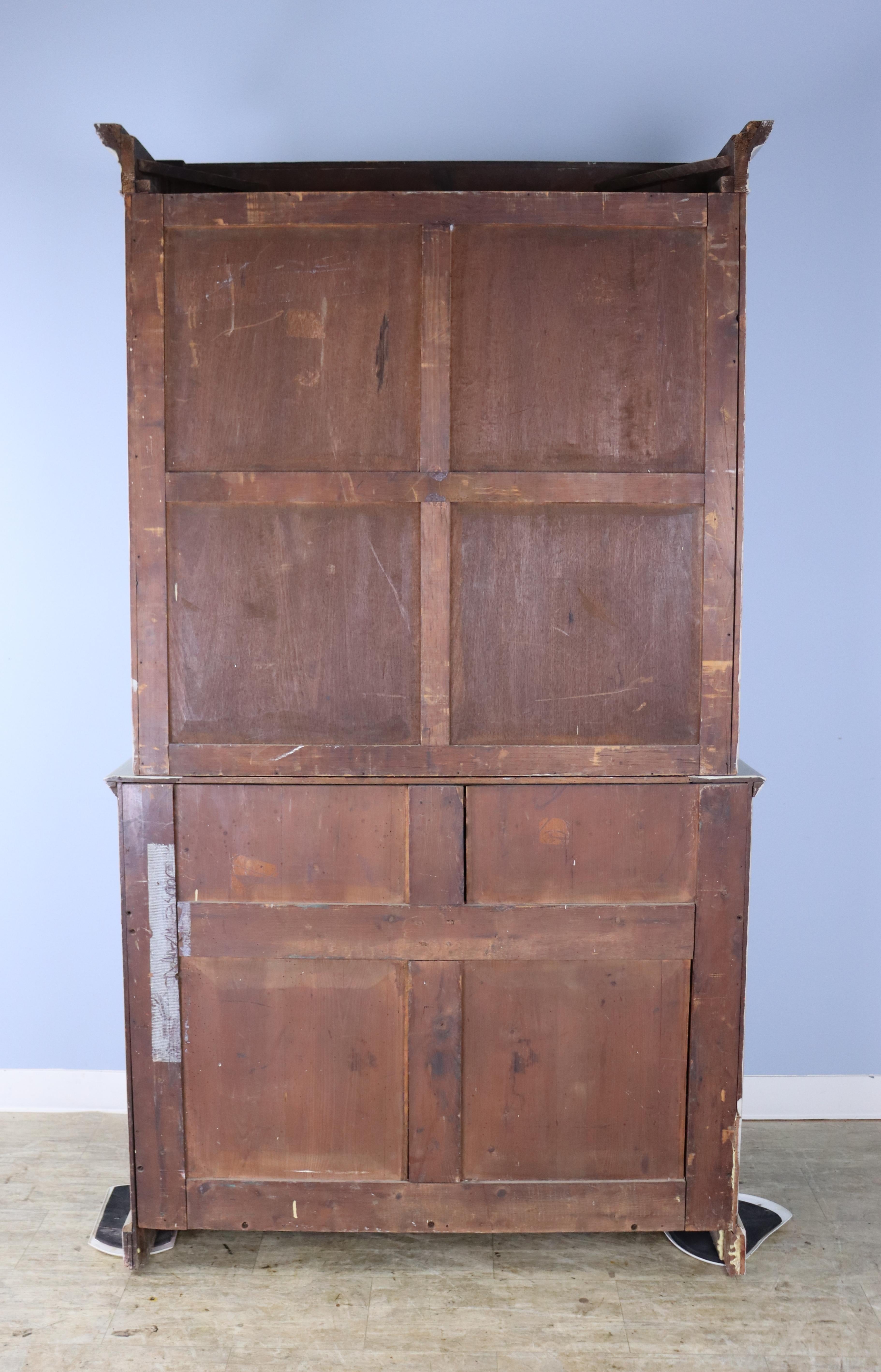 Antique English Bookcase, Newly Painted in the Regency Style For Sale 8
