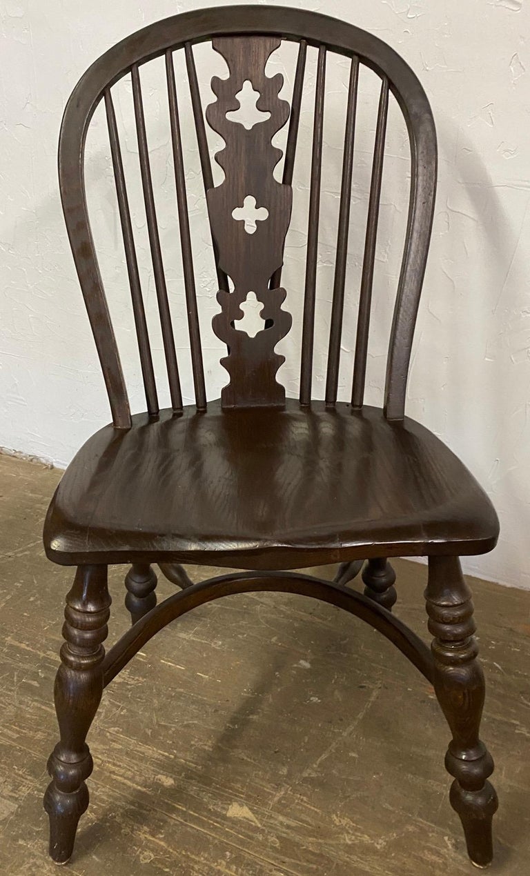 Antique English Brace Back Windsor Chairs For Sale 3