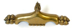 Antique English Brass and Iron Fire Stop Paperweight Signed CSJ - Circa 1850