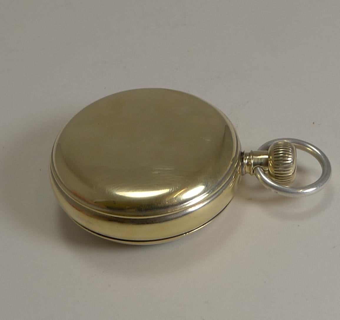 Late Victorian Antique English Brass and Sterling Silver 