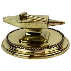 Antique English Brass Anvil Matchstrike