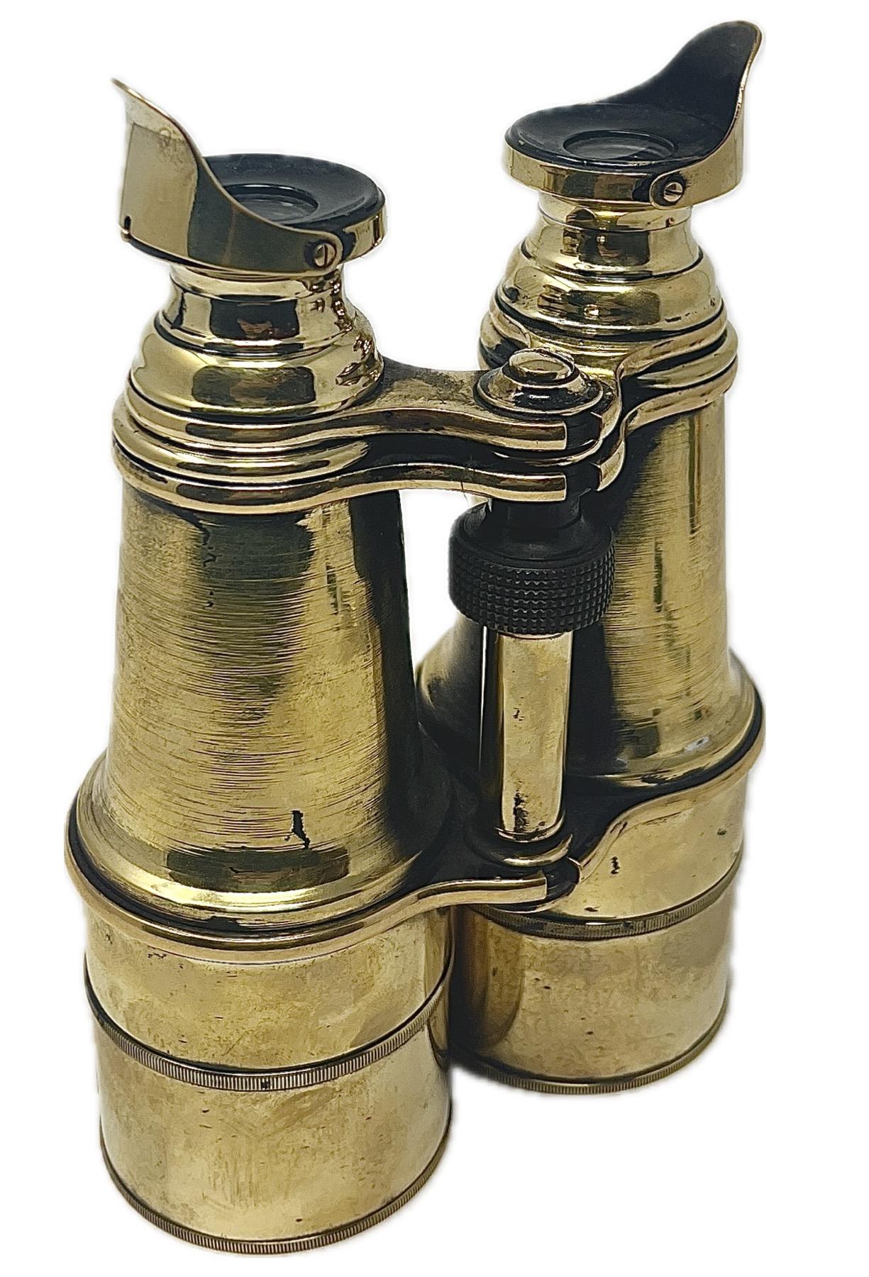 Antique English Brass Binoculars, Circa 1910.
