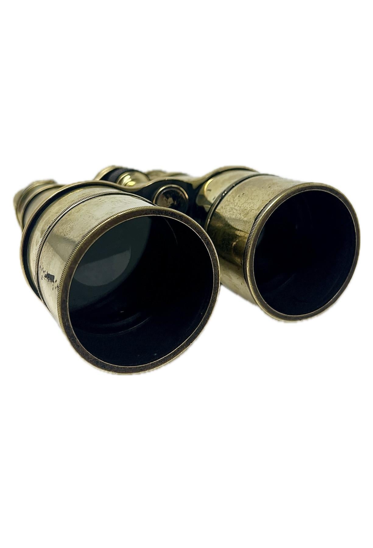 20th Century Antique English Brass Binoculars, Circa 1910.