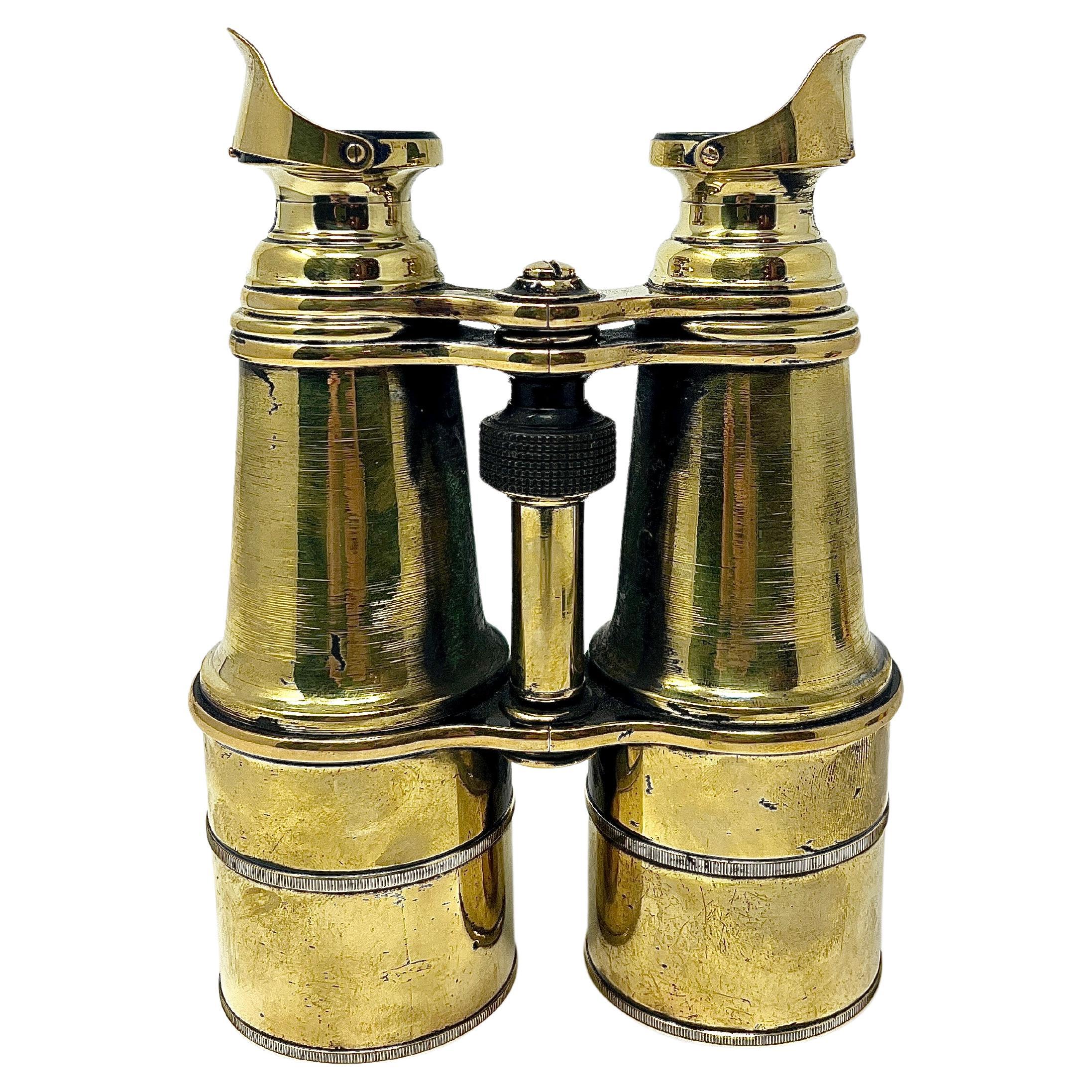 Antique English Brass Binoculars, Circa 1910.
