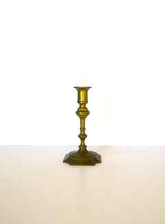 Antique English Brass Candlestick Holder