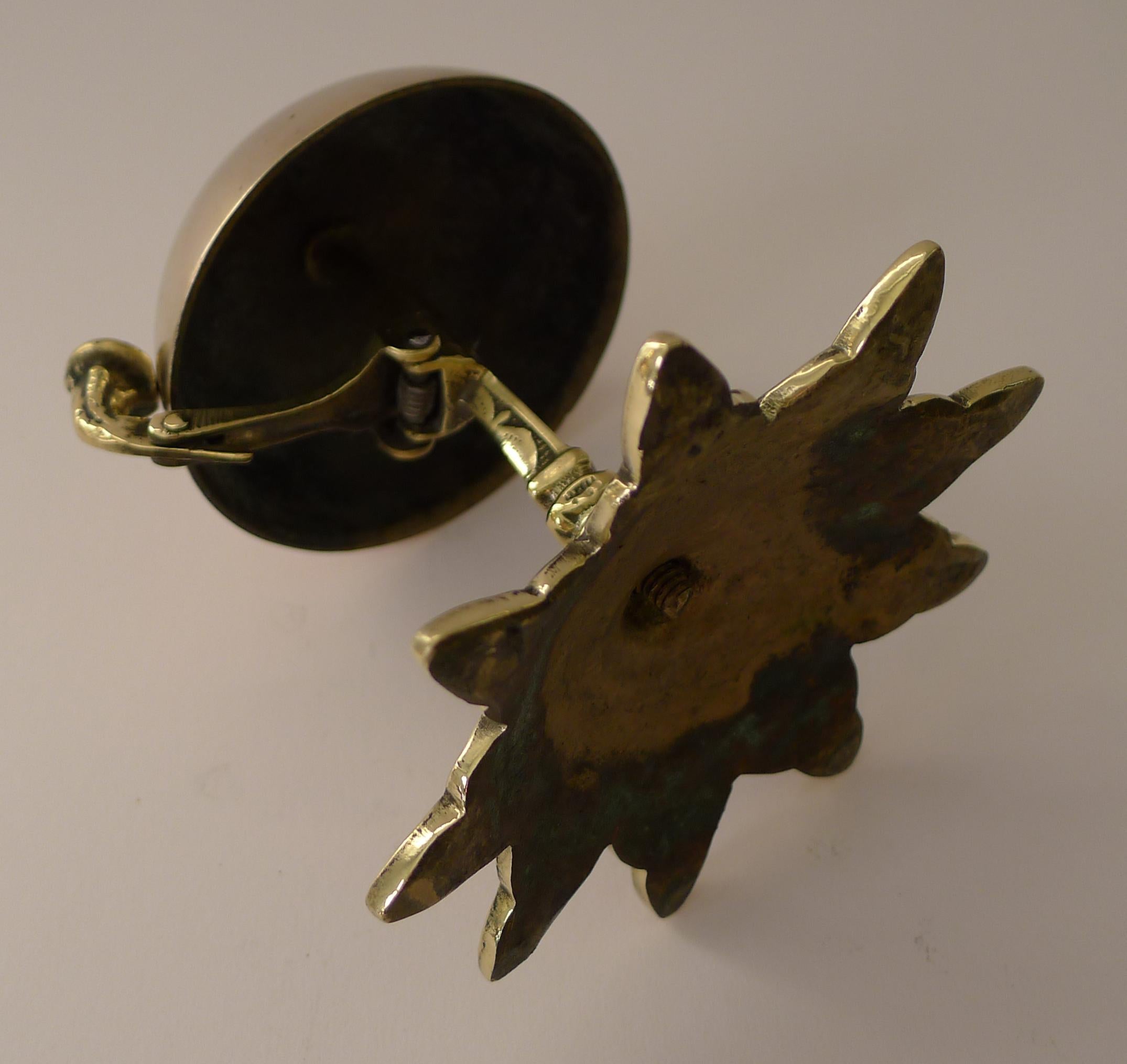 Antique English Brass Desk / Counter Bell c.1890 In Good Condition In Bath, GB