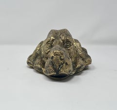 Antique English Brass Dog Paper Clip