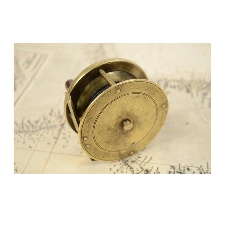 Antique English Brass Fishing Reel Made in the Early 1900s at 1stDibs