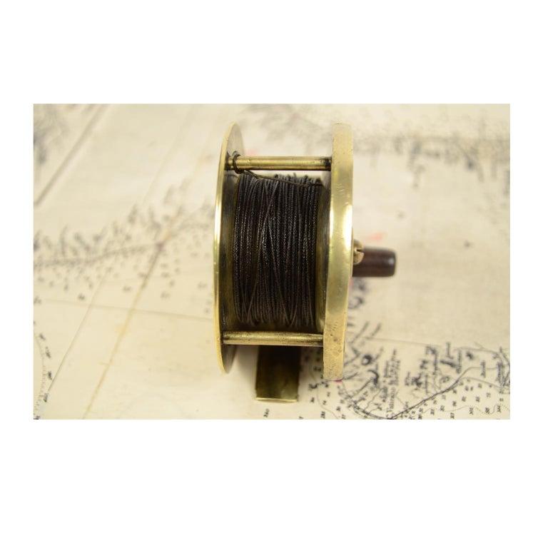British Antique English Brass Fishing Reel Made in the Early 1900s