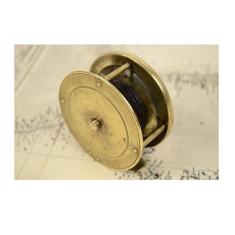 Antique English Brass Fishing Reel Made in the Early 1900s 2