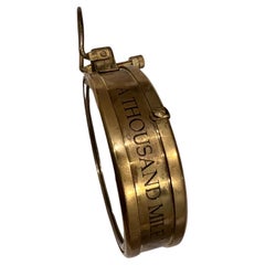 Bussola Eleg inglese antica in ottone e vetro di Spencer & Co London