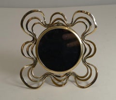 Antique English Brass Ribbon Photograph / Picture Frame, circa 1890