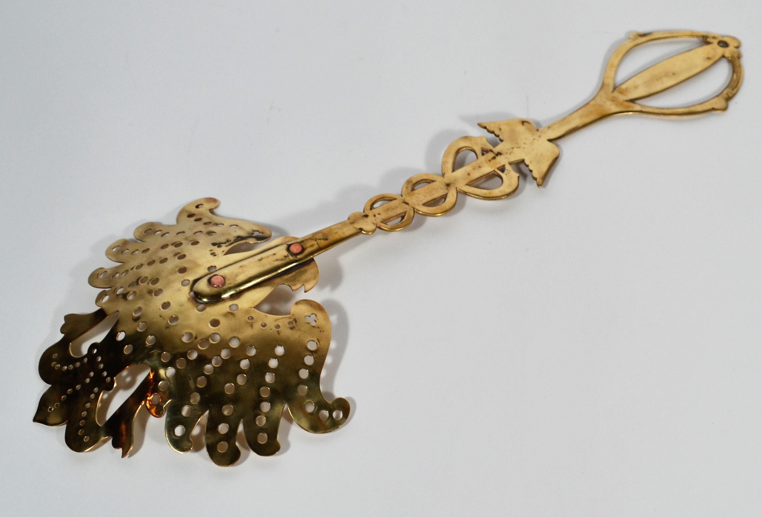 Antique English Brass Skimmer, circa 1840 For Sale 1