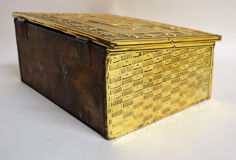 Antique English Brass Slipper Box at 1stDibs antique slipper box
