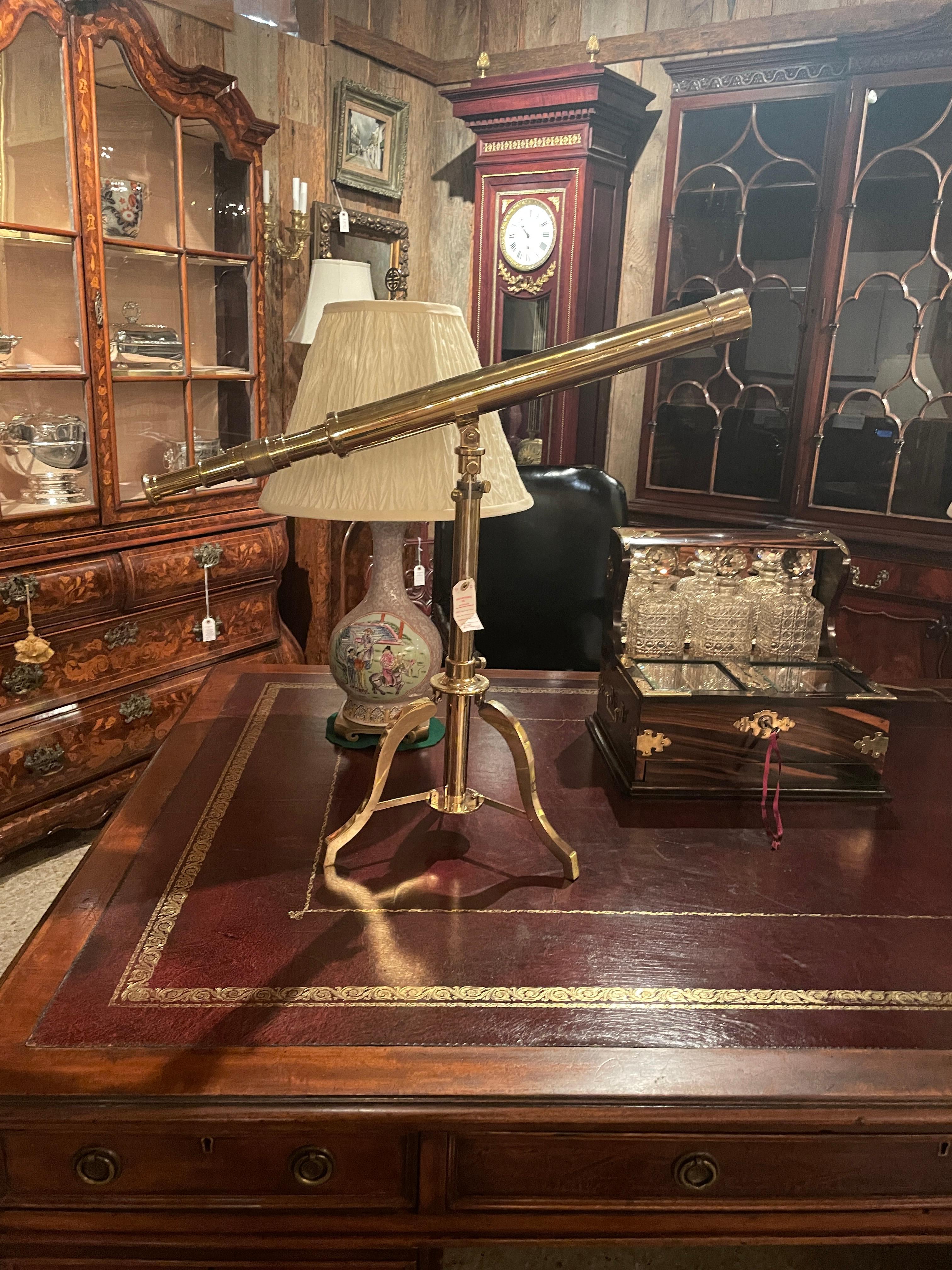 Telescopio Vintage In Ottone - 20 Pollici | Stile Pirata/Navale Con Scatola Di Legno | Regalo Collezione - Foto 6