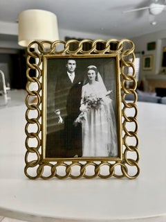 Cornice per foto di anelli nuziali in ottone antico