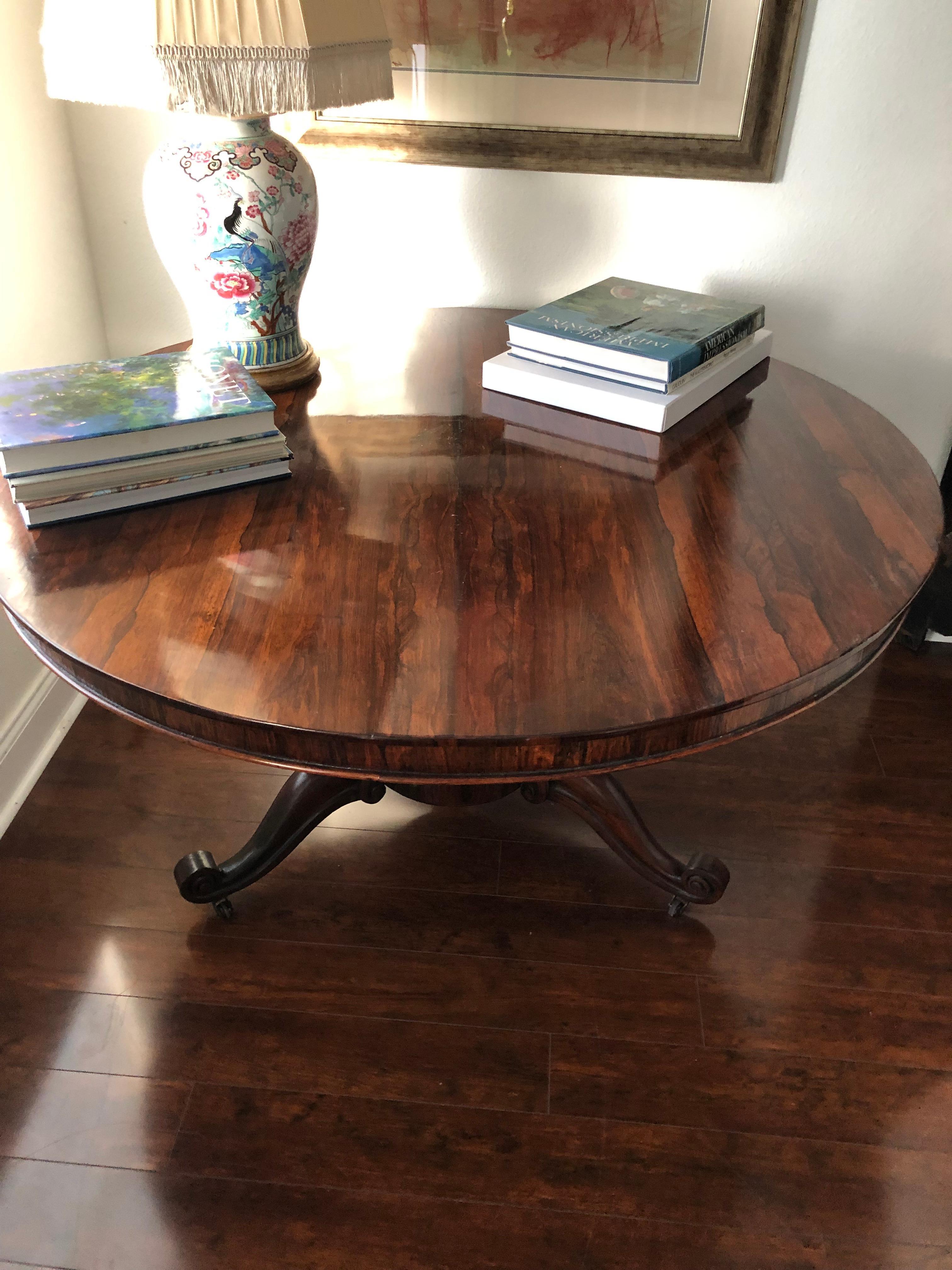 Antique English Breakfast Tilt Top Table In Good Condition For Sale In Sarasota, FL