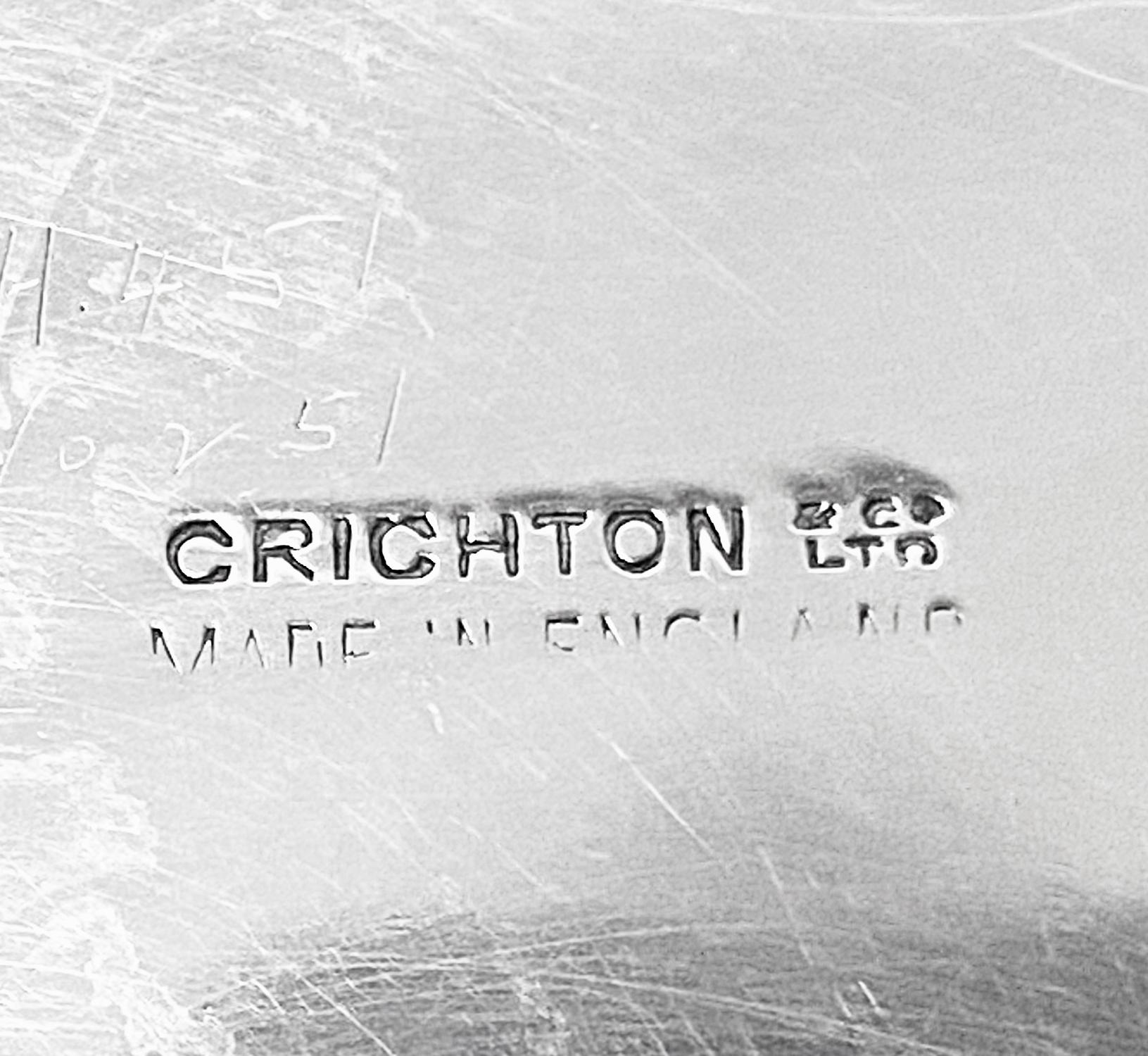 Antique English Britannia Standard Silver Salver Tray Crichton Georgian style For Sale 3