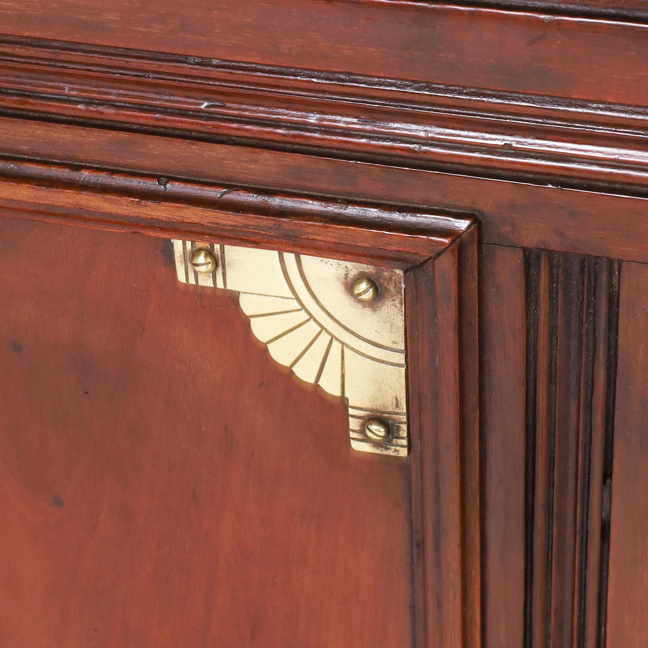 Laiton Stand de canne ou d'Umbrella ancien en bois et laiton de British Colonial en vente