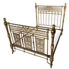 Antique English Bronze Double Bed Signed Winfields Limited