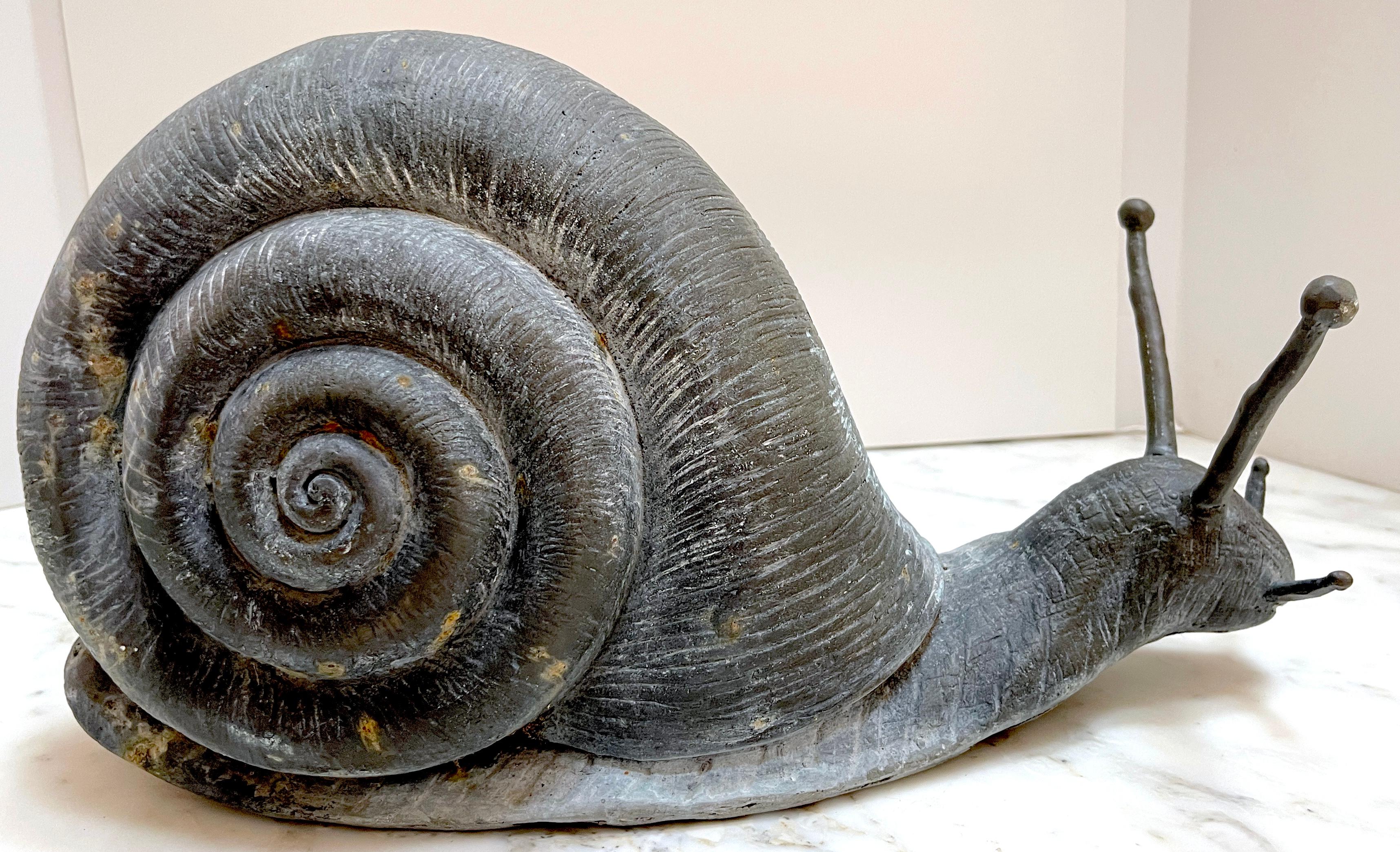 Antique English Bronze Garden Snail Sculpture 7