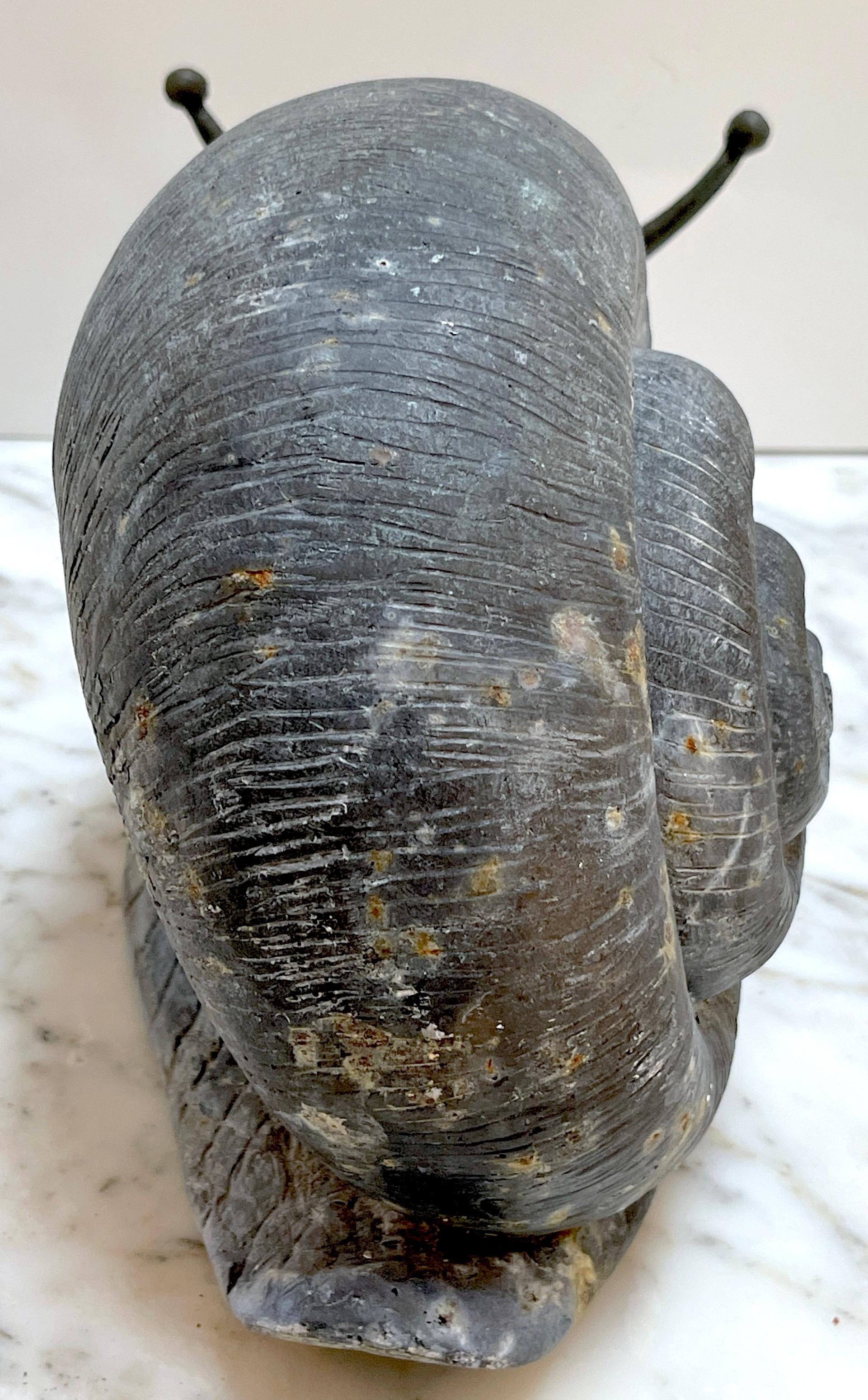 Antique English Bronze Garden Snail Sculpture 1