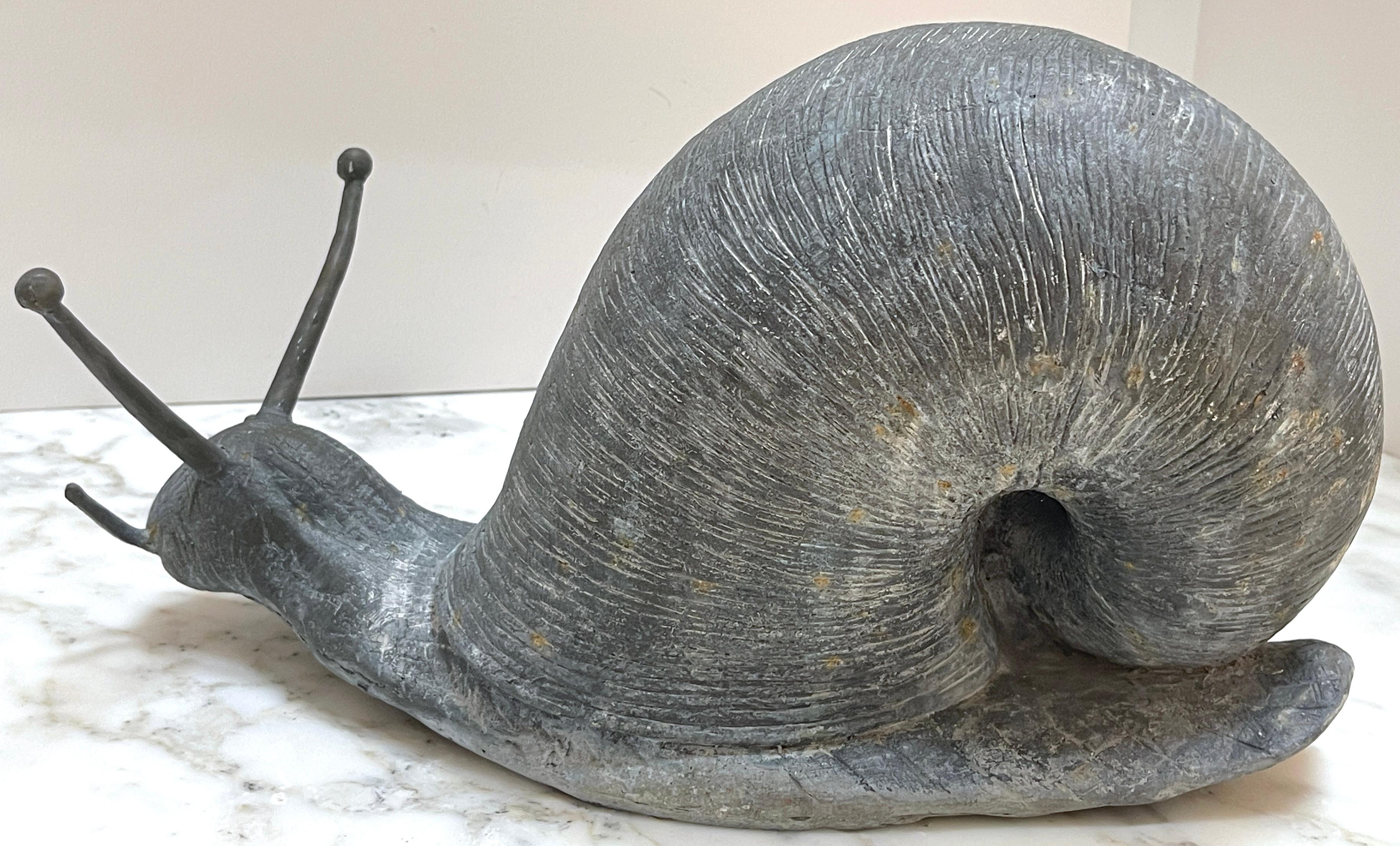 Antique English Bronze Garden Snail Sculpture 2