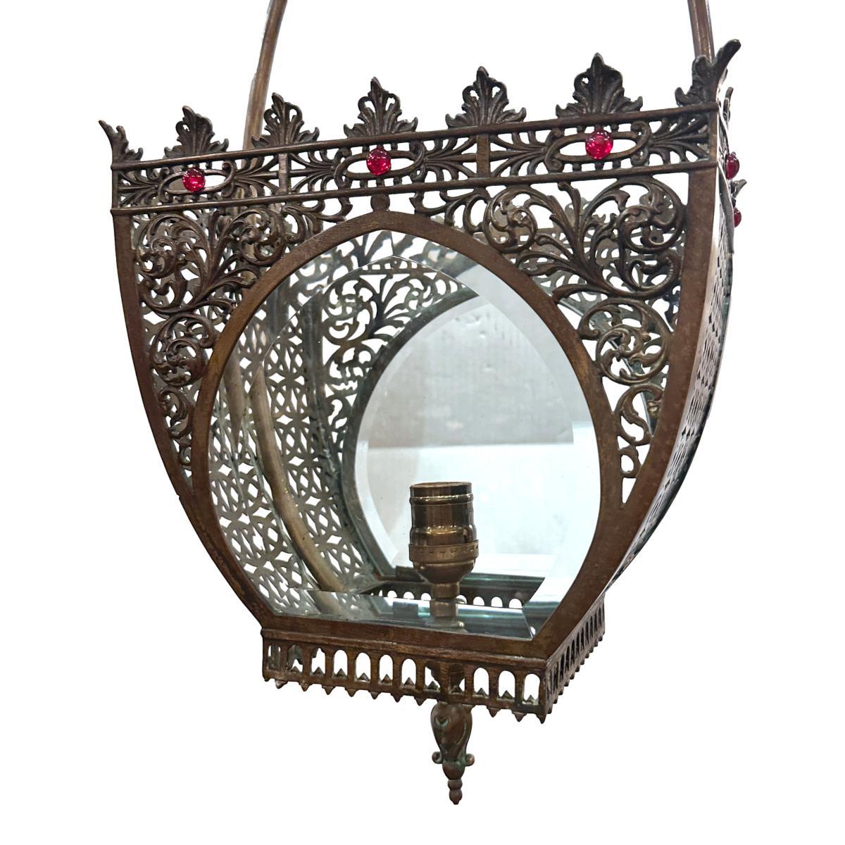 Lanterne anglaise ancienne en bronze Bon état - En vente à New York, NY