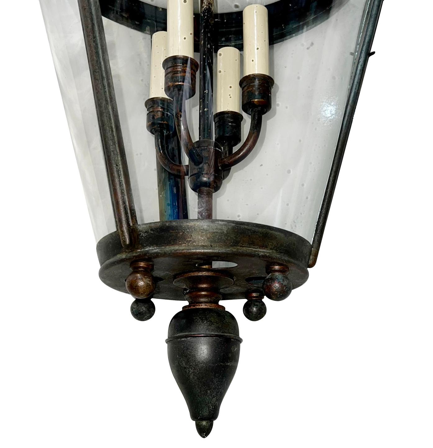 Antique English Bronze Lantern For Sale 1