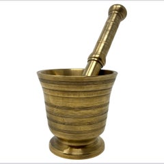 Antique English Bronze Mortar and Pestle, Circa 1880-1890